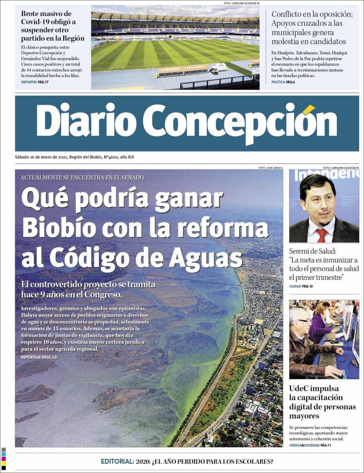 Portada de Diario de Concepción (Chile)