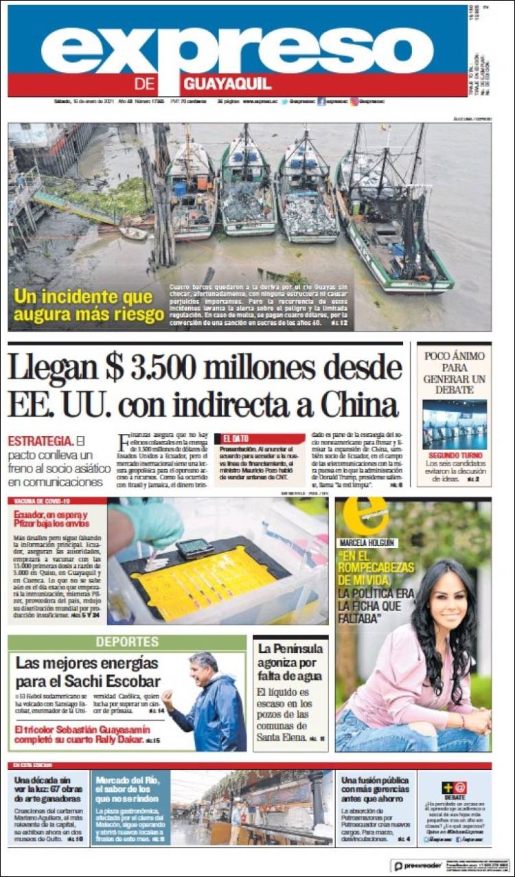 Portada de Expreso (Ecuador)