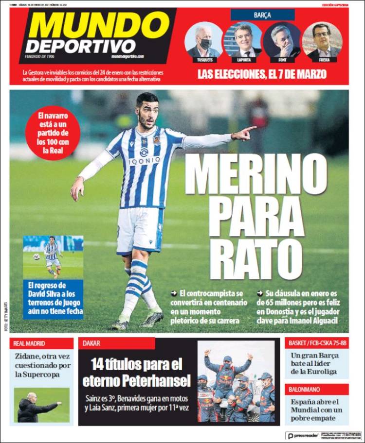 Portada de Mundo Deportivo Gipuzkoa (España)