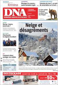 Portada de Les Dernières Nouvelles d'Alsace (Francia)