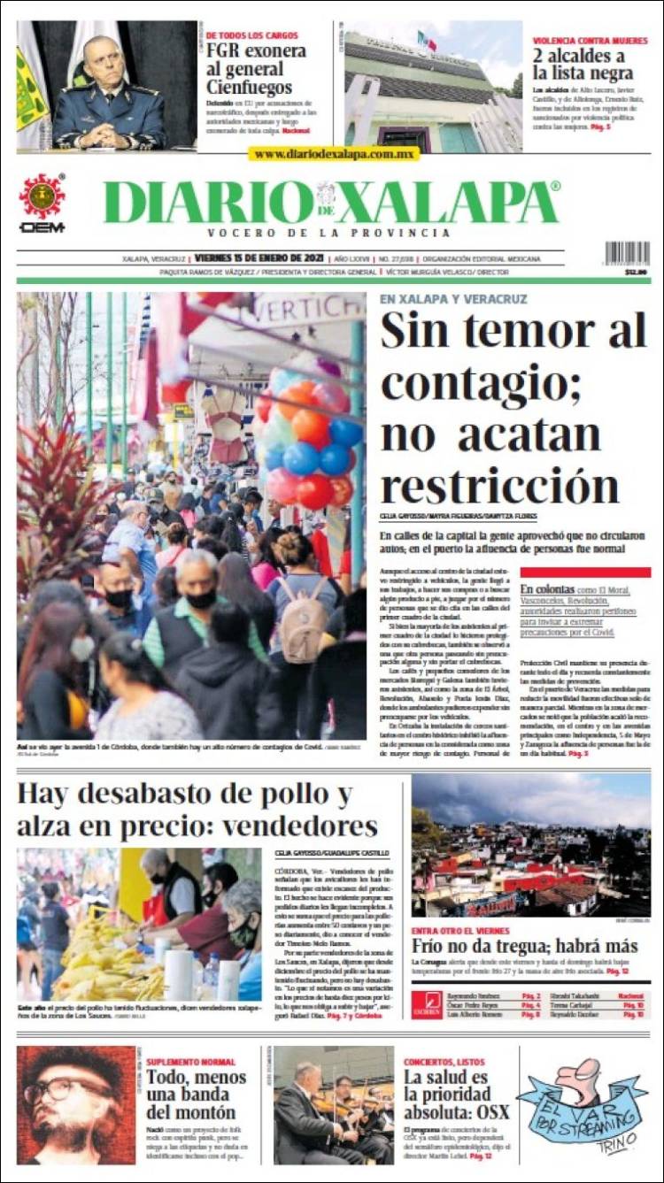 Portada de Diario de Xalapa (México)