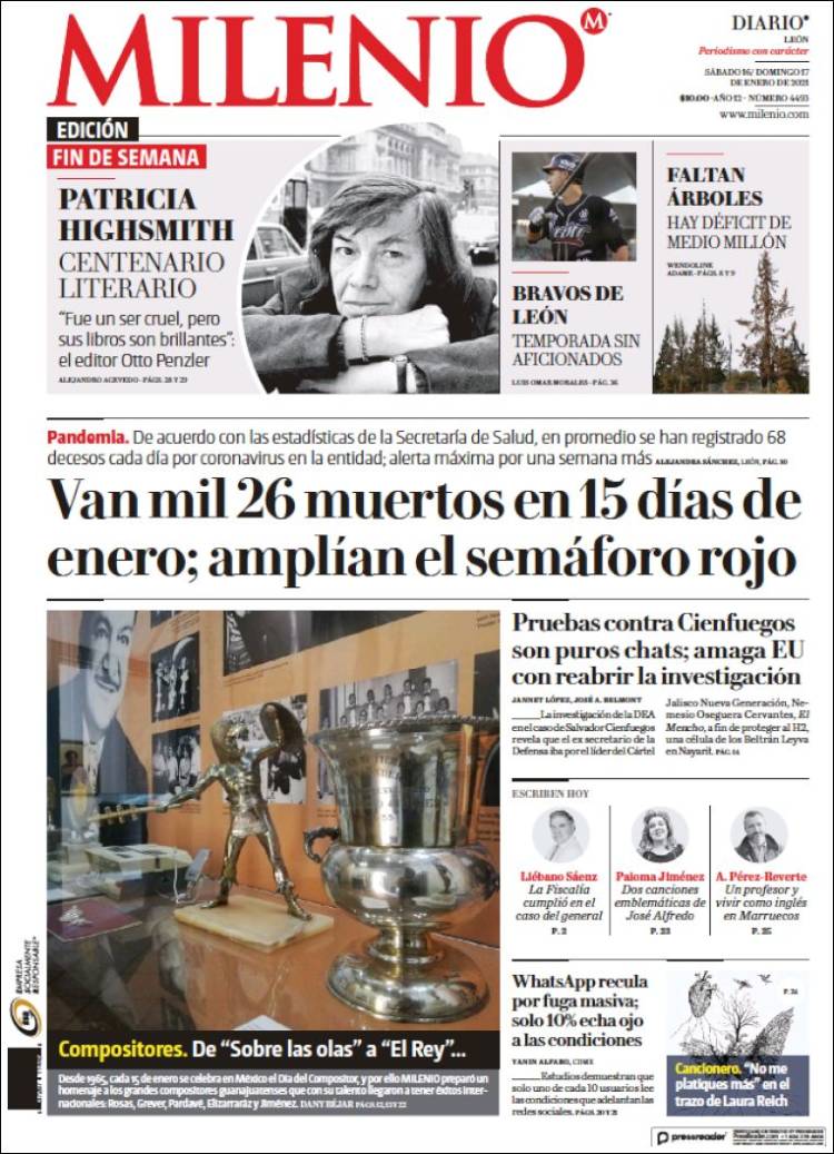 Portada de Milenio de León (México)