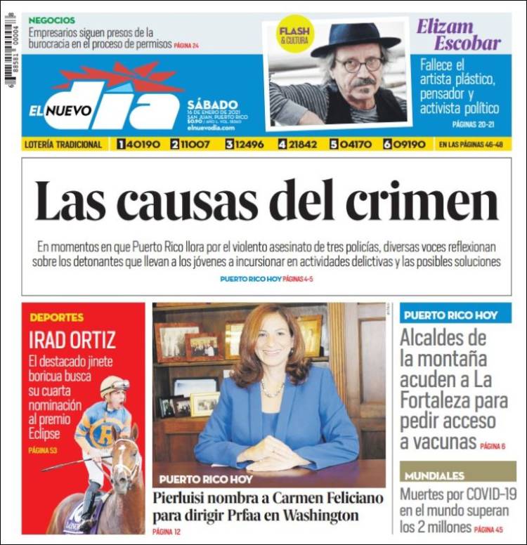 Portada de El Nuevo Día (Puerto Rico)