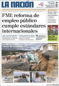 Portada de La Nación - Costa Rica (Costa Rica)