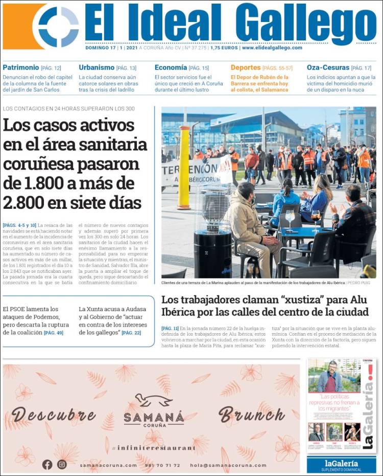 Portada de El Ideal Gallego (España)