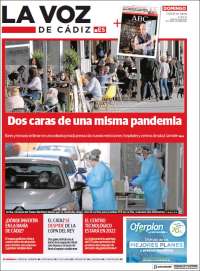 Portada de La Voz de Cádiz (España)