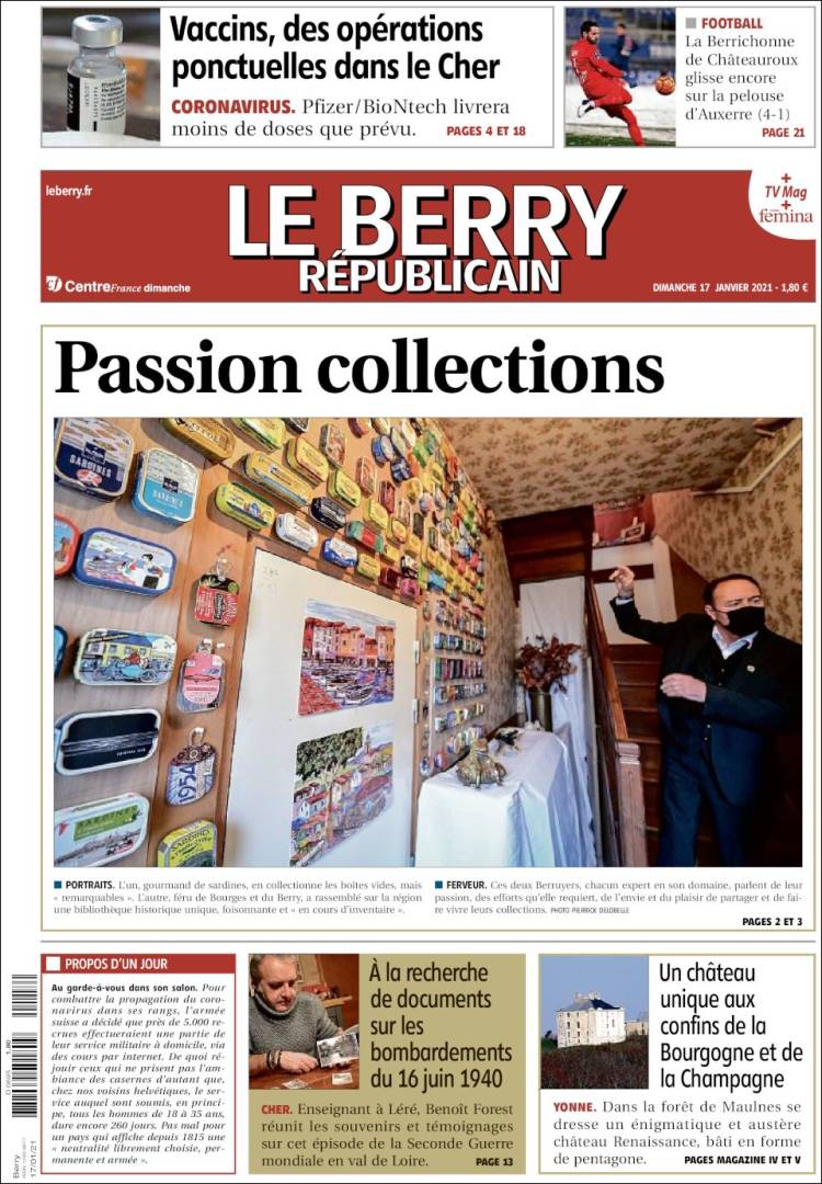 Portada de Berry Republicain (Francia)