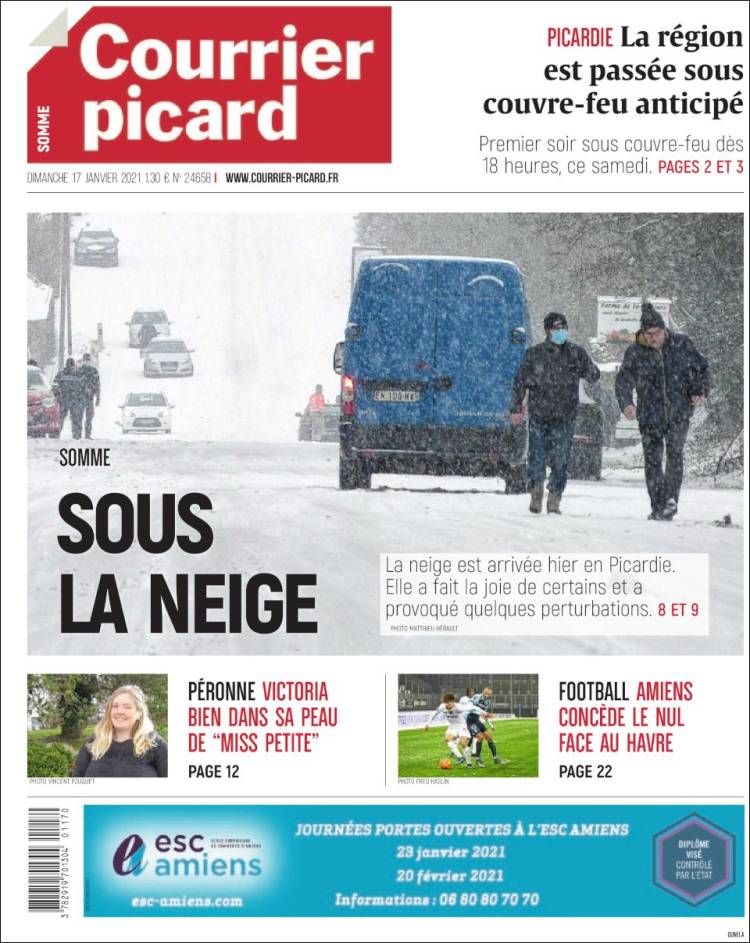 Portada de Courrier Picard (Francia)