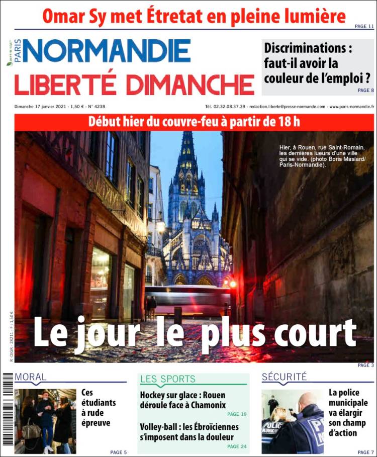 Portada de Paris Normandie (Francia)