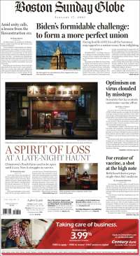 Portada de Boston Globe (USA)