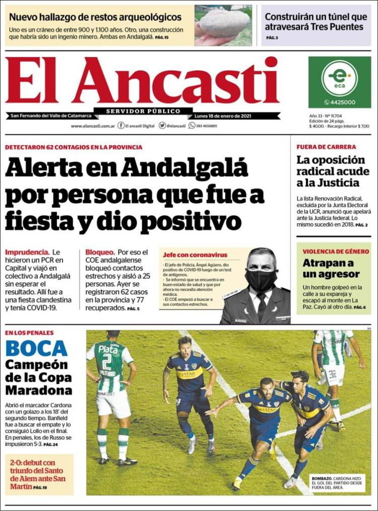 Portada de El Ancasti (Argentina)