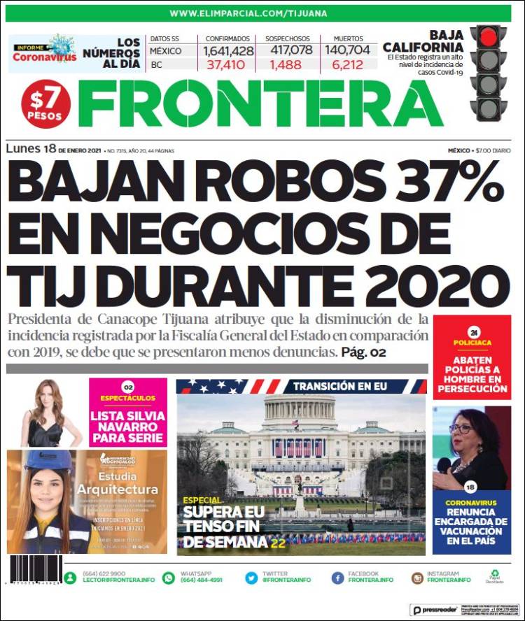 Portada de Frontera (México)