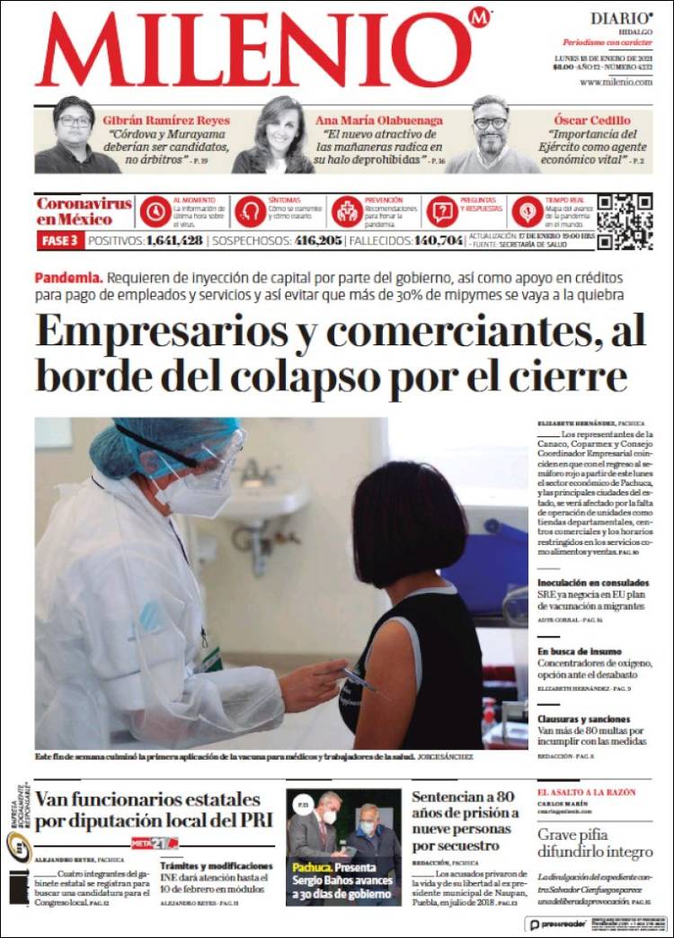 Portada de Milenio de Hidalgo (México)