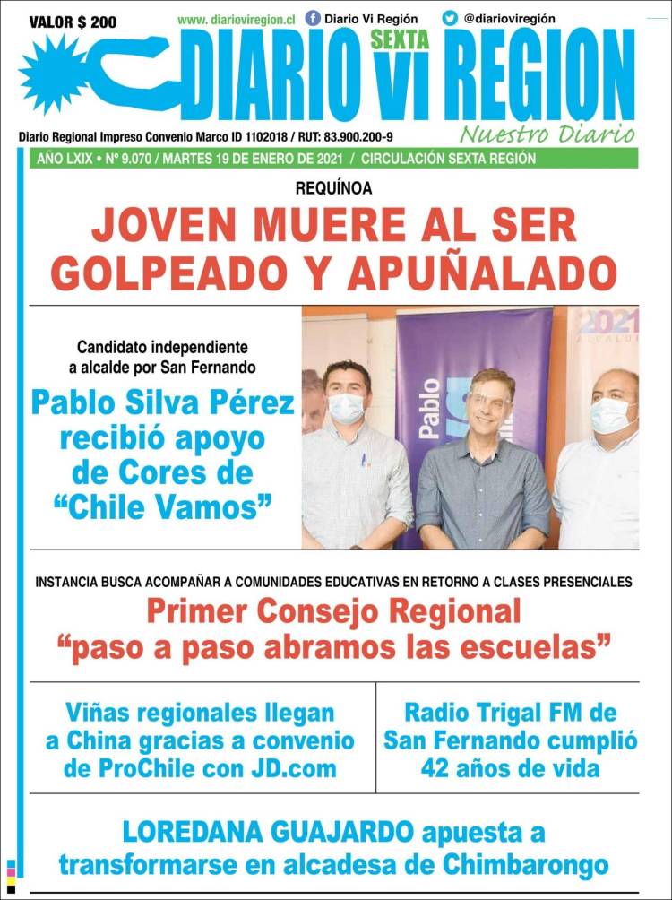 Portada de Diario VI Región (Chile)