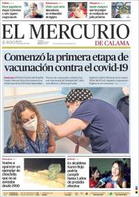 Portada de El Mercurio - Calama (Chile)