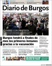 Portada de Diario de Burgos (España)