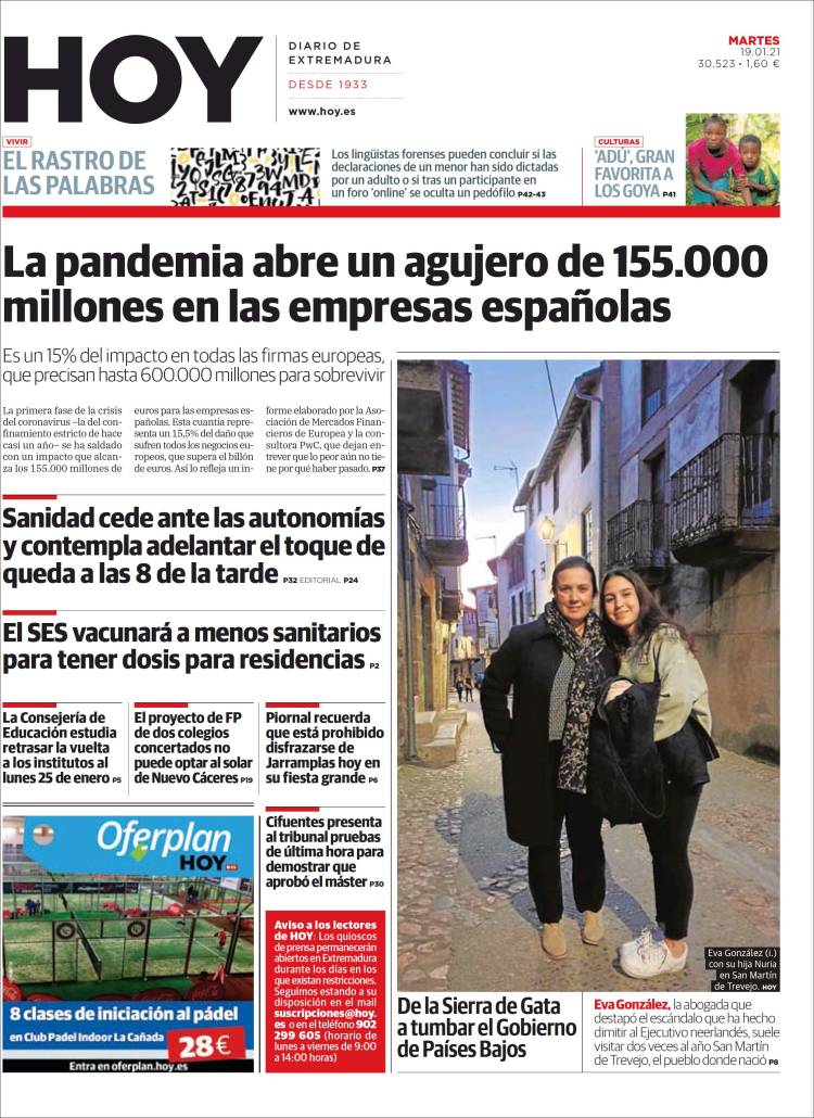 Portada de Hoy - Caceres (Spain)