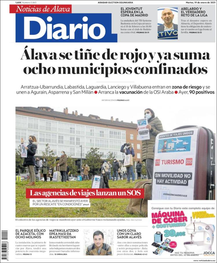 Portada de Noticias de Álava (Spain)