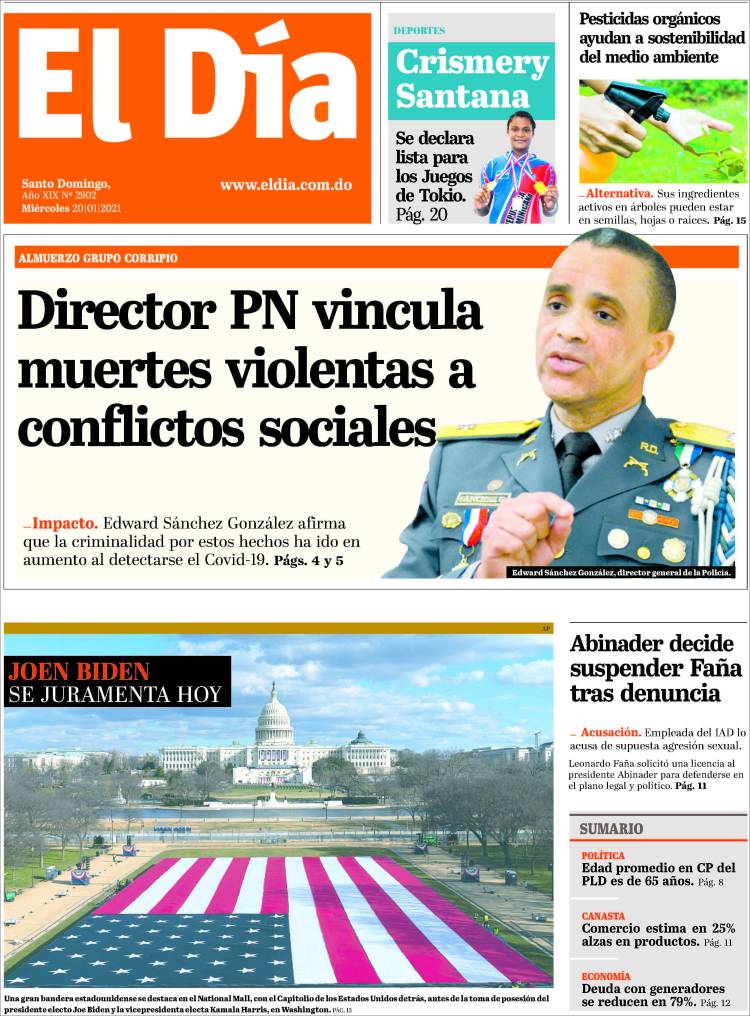 Portada de El Día (R. Dominicana)