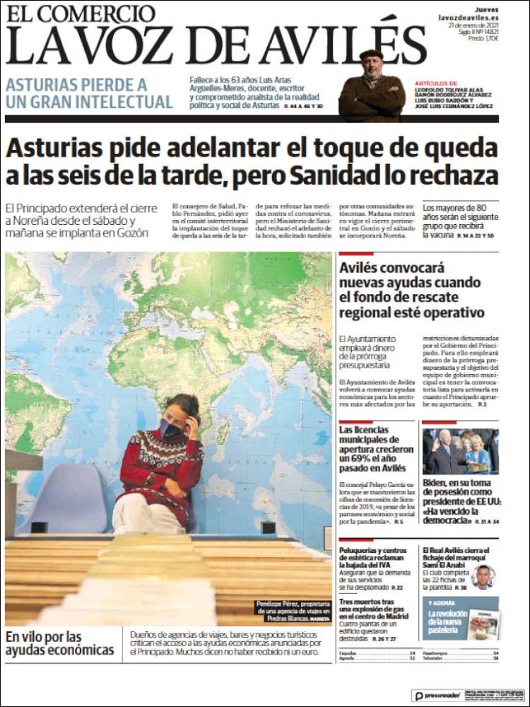 Portada de El Comercio - Avilés (España)