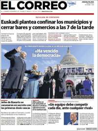 Portada de El Correo - Álava (España)