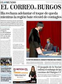 Portada de El Correo de Burgos (España)