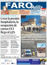 Portada de El Faro de Melilla (España)