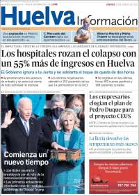 Portada de Huelva Información (España)