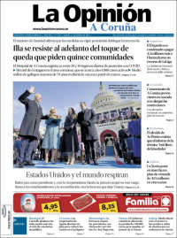 Portada de La Opinión de A Coruña (España)