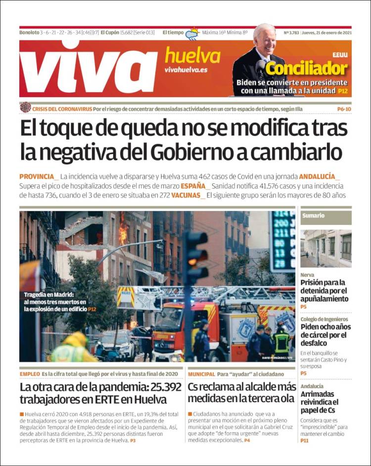 Portada de Viva Huelva (España)