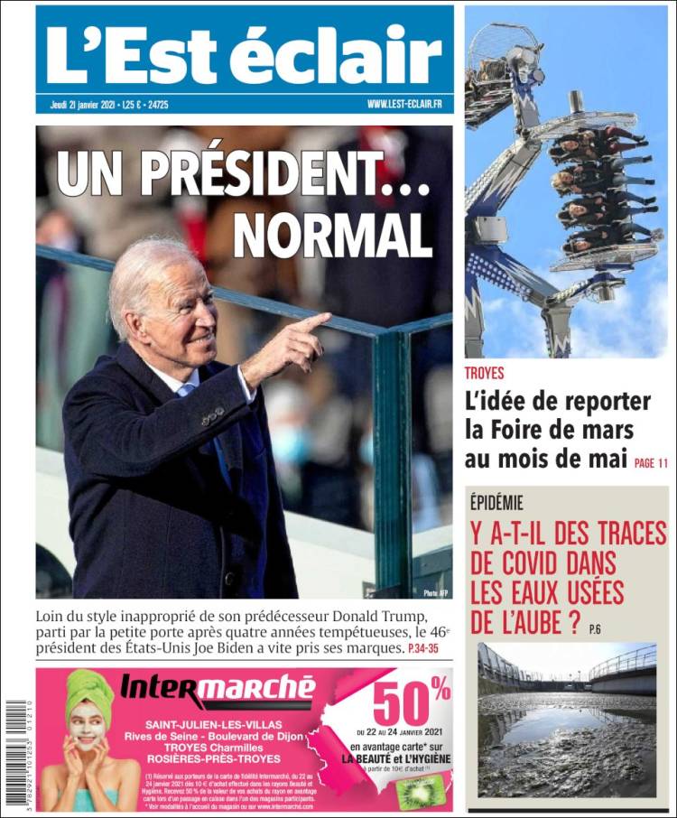 Portada de L'Est Eclair (Francia)