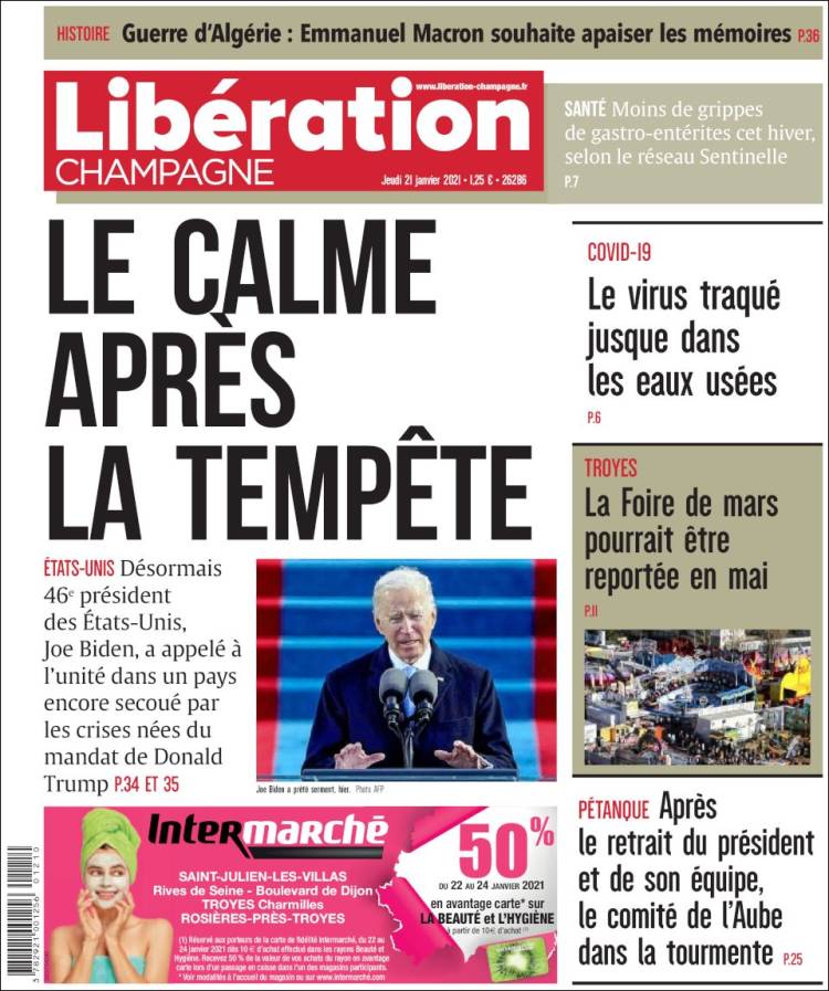 Portada de Libération Champagne (Francia)