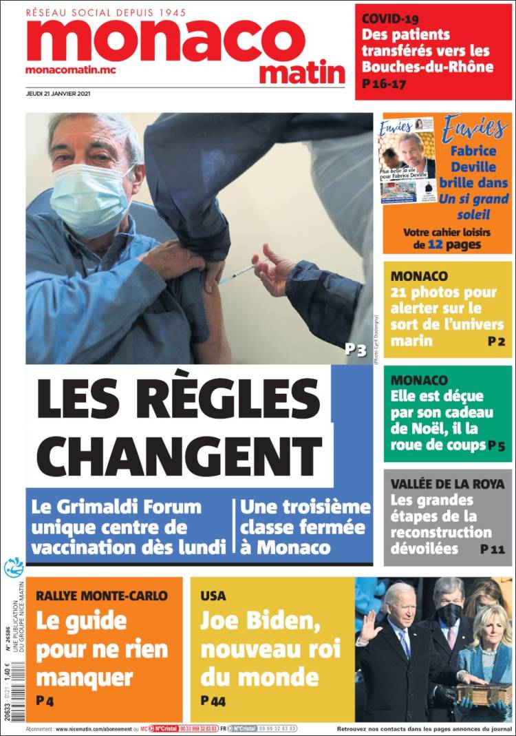 Portada de Nice-Matin (Francia)