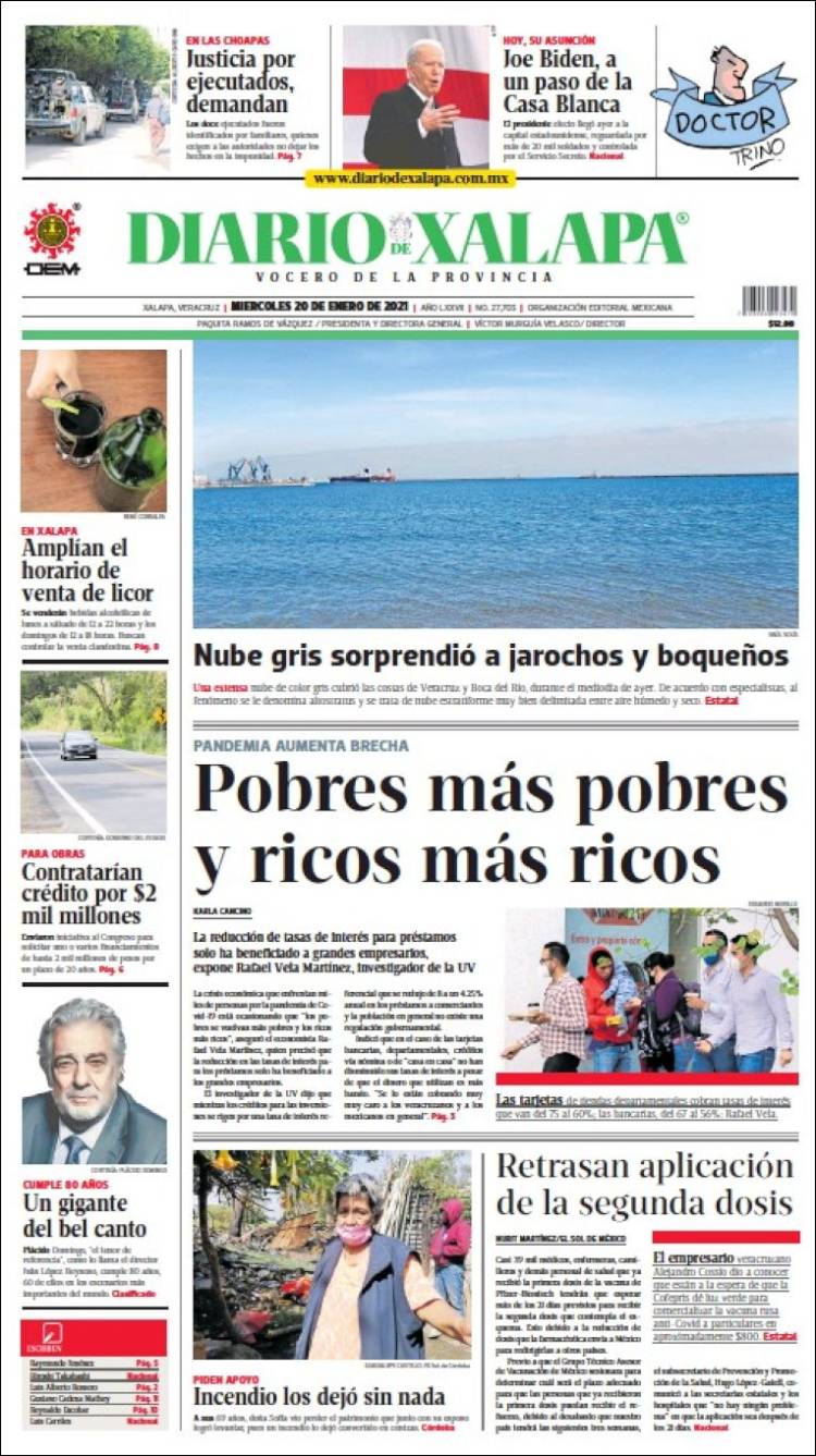 Portada de Diario de Xalapa (Mexico)