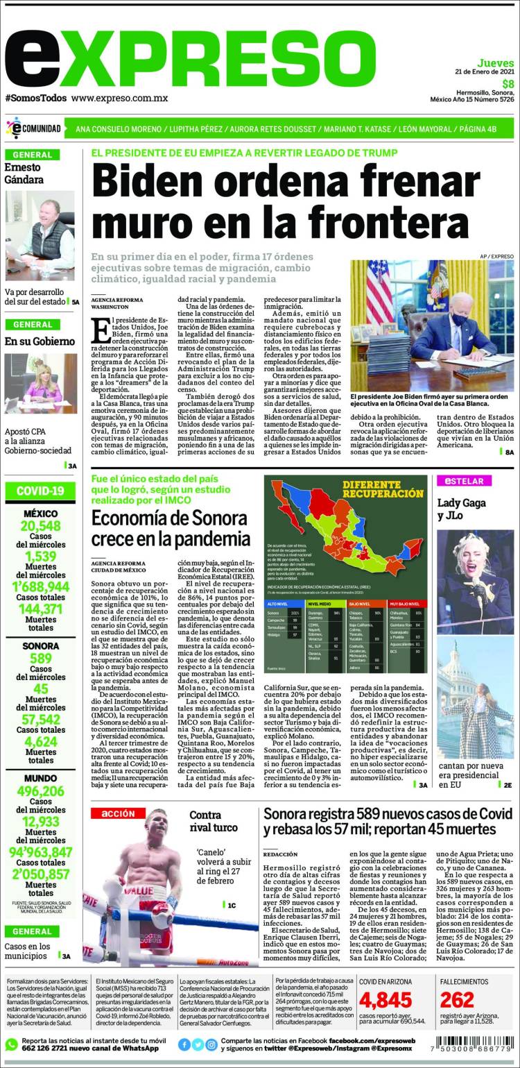 Portada de Expreso (México)