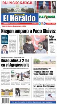 Portada de El Heraldo de Aguascalientes (México)