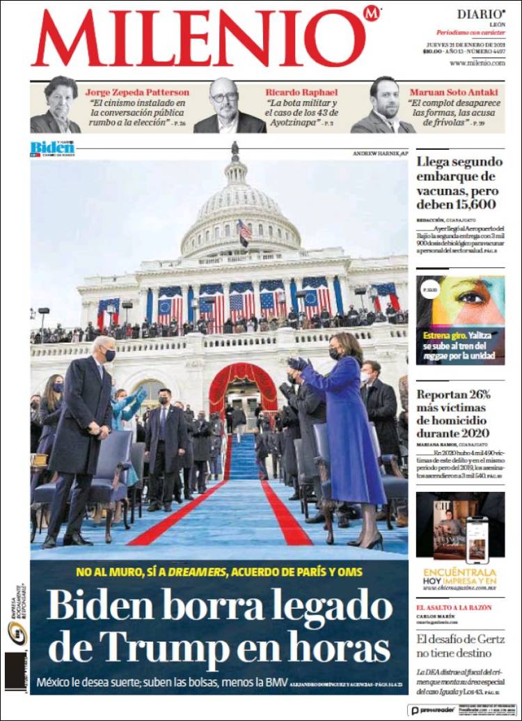 Portada de Milenio de León (México)