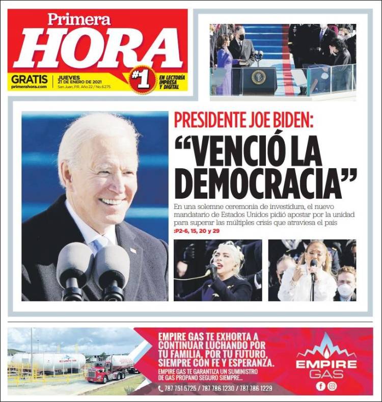 Portada de Primera Hora (Puerto Rico)