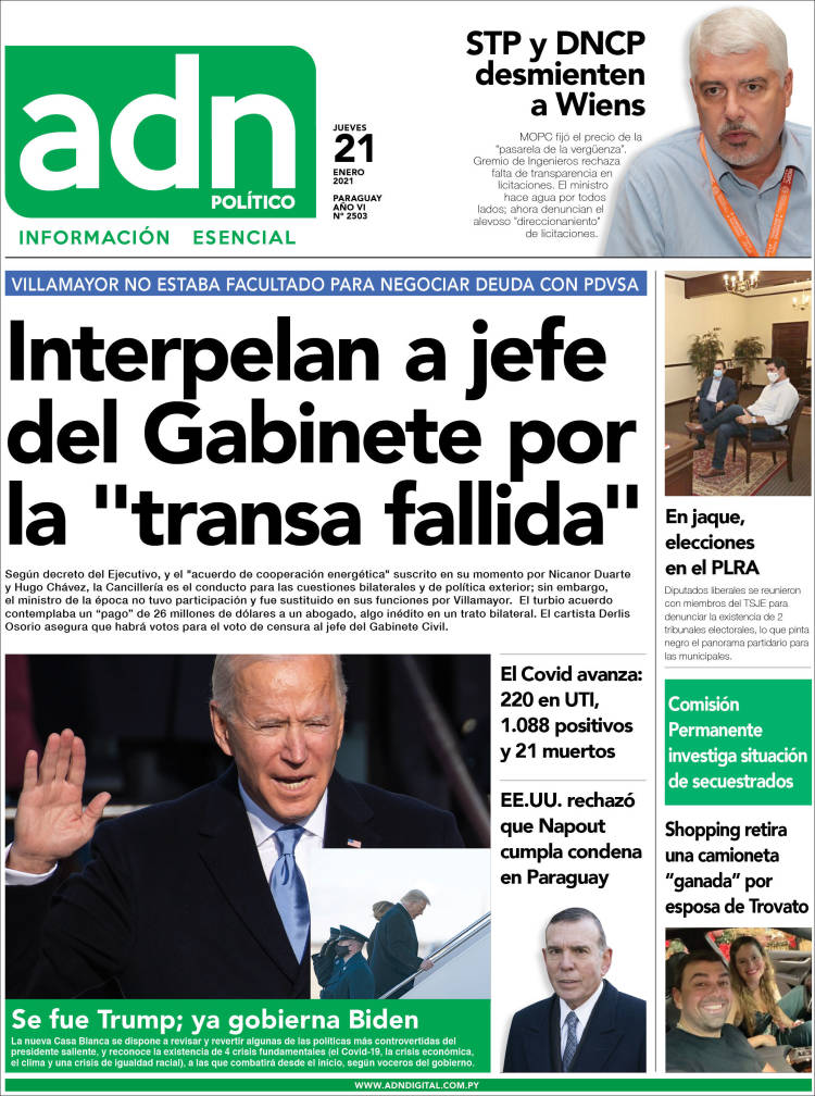 Portada de ADN Paraguayo (Paraguay)