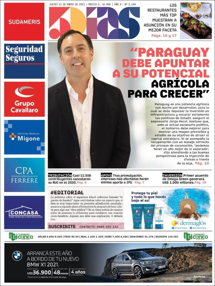 Portada de 5 Días (Paraguay)