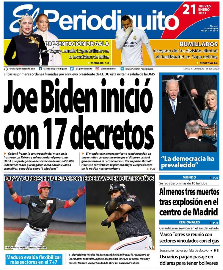 Portada de Periodiquito de Aragua (Venezuela)