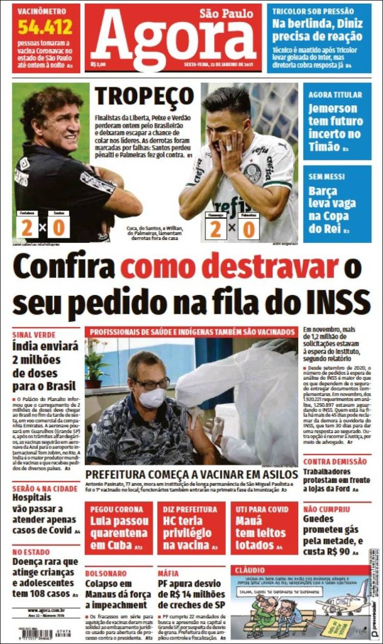 Portada de Jornal Agora (Brasil)