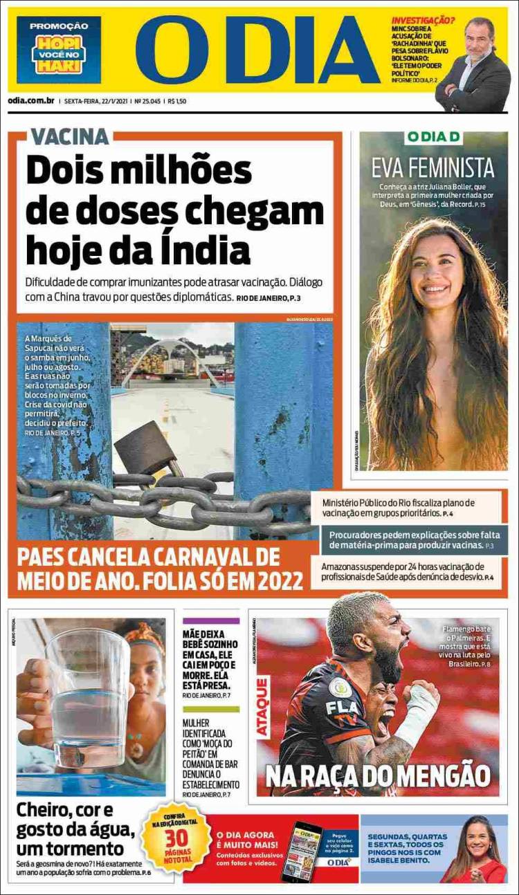 Portada de O Dia (Brasil)