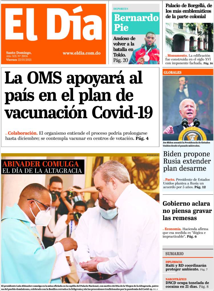 Portada de El Día (R. Dominicana)