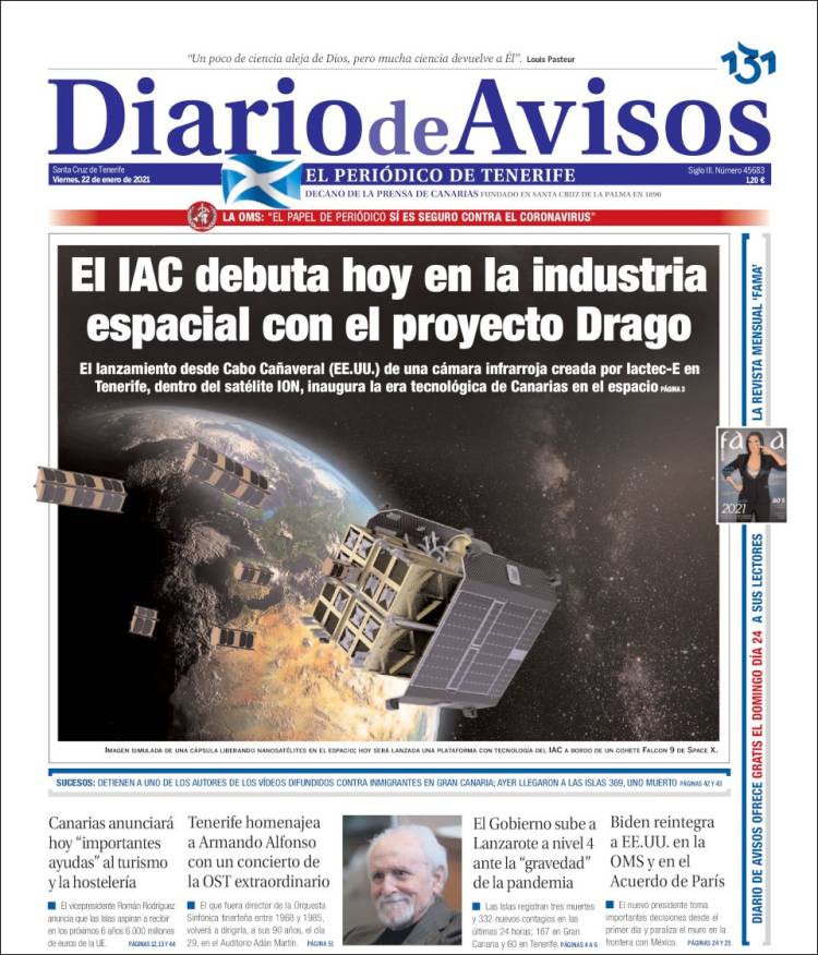 Portada de Diarios de Avisos (España)