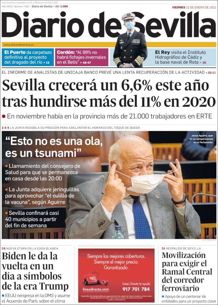 Portada de Diario de Sevilla (España)