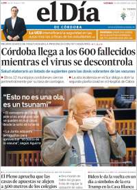 Portada de El Día de Córdoba (España)