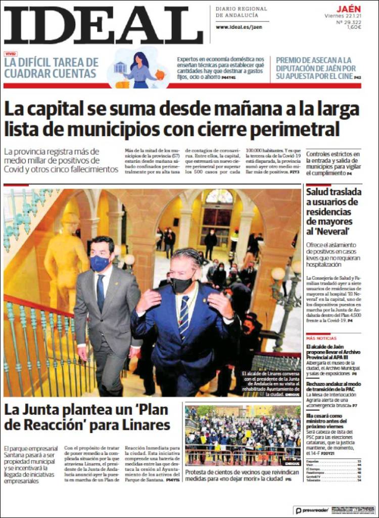 Portada de El Ideal de Jaén (España)