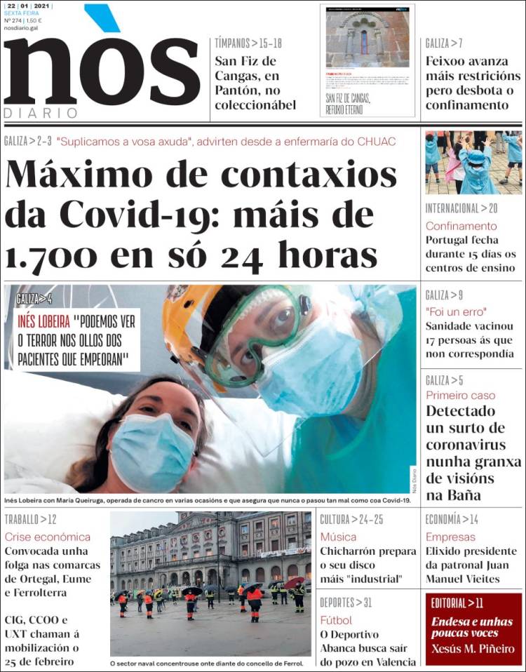 Portada de Nòs Diario (España)