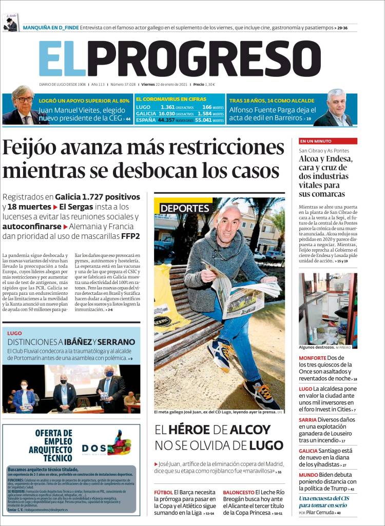 Portada de El Progreso (España)